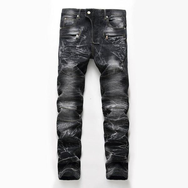 brand mens fashion slim ny moto biker casual jeans straight motorcycle men destroyed denim trousers, Blue
brand mens fashion slim ny moto biker casual jeans straight motorcycle men destroyed denim trousers, Blue