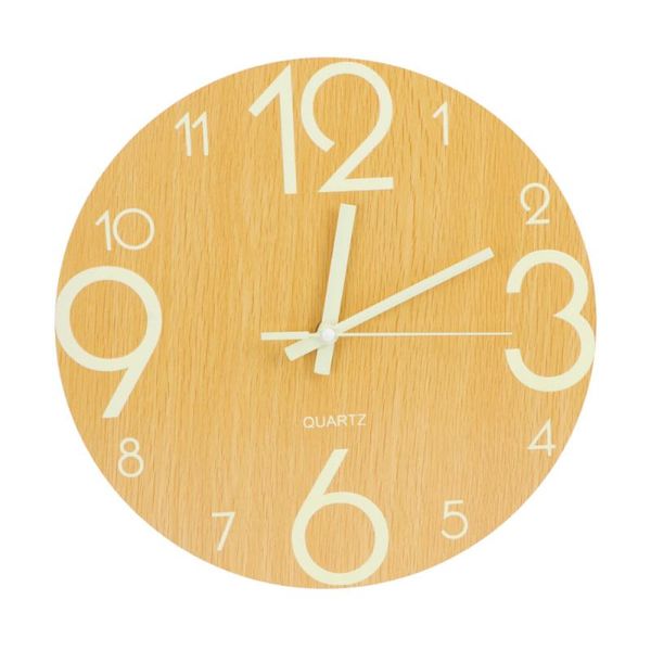 wall clocks 30cm 12 inches creative luminous clock simple decorative hanging home decor for office living room (original woo
wall clocks 30cm 12 inches creative luminous clock simple decorative hanging home decor for office living room (original woo