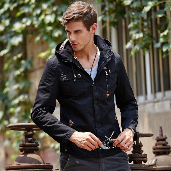 men's jackets spring and autumn harajuku motorcycle windbreaker brand jacket hooded high-quality casual cotton military uniform, Black;brown
men's jackets spring and autumn harajuku motorcycle windbreaker brand jacket hooded high-quality casual cotton military uniform, Black;brown
