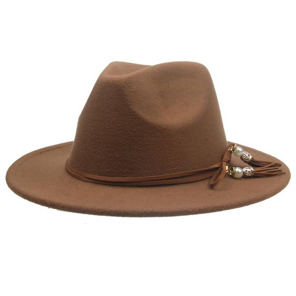wide brim hats fedora women men rope elegant casual felted panamas caps solid white black khaki fringe, Blue;gray
wide brim hats fedora women men rope elegant casual felted panamas caps solid white black khaki fringe, Blue;gray
