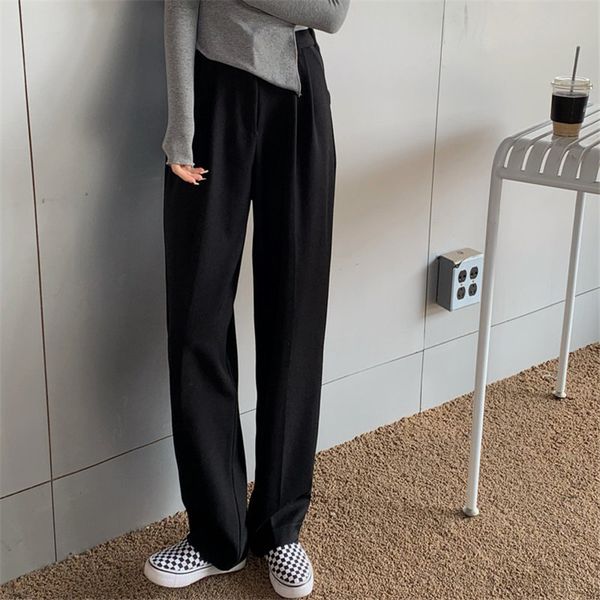 high street solid casual stylish ol brief straight chic femme plus size trousers office lady loose all match pants 210421, Black;white
high street solid casual stylish ol brief straight chic femme plus size trousers office lady loose all match pants 210421, Black;white