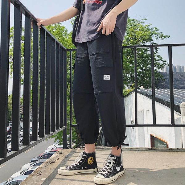 fashion men's long casual korean version nine pants loose student overalls sweatpants hip hop black
fashion men's long casual korean version nine pants loose student overalls sweatpants hip hop black