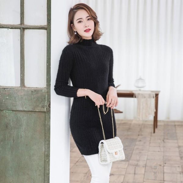 women's sweaters winter clothes women pullover long sleeve dress knitwear wool female woman fall turtleneck 100% mink cashmere sweater, White;black
women's sweaters winter clothes women pullover long sleeve dress knitwear wool female woman fall turtleneck 100% mink cashmere sweater, White;black