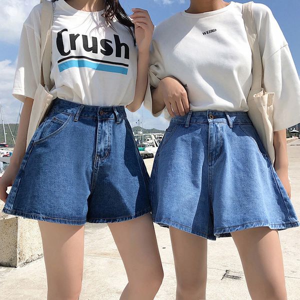 women's high waist wide leg denim shorts summer 2020 new korean version shows thin and loose a-size big fat mm pants trend, White;black
women's high waist wide leg denim shorts summer 2020 new korean version shows thin and loose a-size big fat mm pants trend, White;black