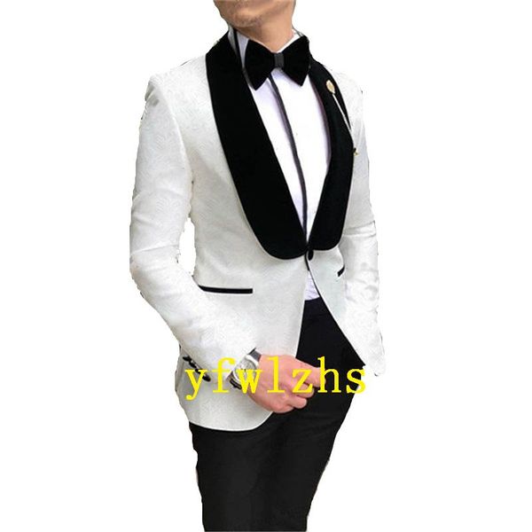 men's suits & blazers handsome embossing groomsmen shawl lapel groom tuxedos men wedding/prom/dinner blazer(jacket+pants+tie) 279, White;black
men's suits & blazers handsome embossing groomsmen shawl lapel groom tuxedos men wedding/prom/dinner blazer(jacket+pants+tie) 279, White;black