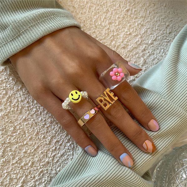 acrylic transparent flower wide rings pearl smile heart letter opening finger ring european women punk elastic geometric alloy jewelry sets, Golden;silver
acrylic transparent flower wide rings pearl smile heart letter opening finger ring european women punk elastic geometric alloy jewelry sets, Golden;silver