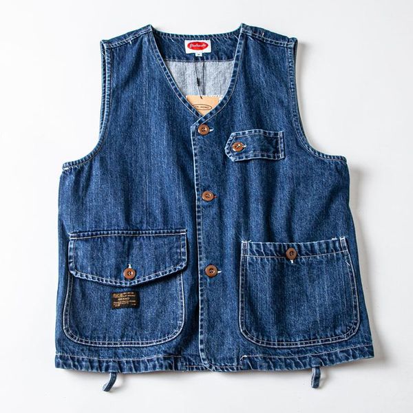 men's vests retro men tooling vest multi-pocket washed jean for mens and womens japanese style male waistcoat jacket ww5082, Black;white
men's vests retro men tooling vest multi-pocket washed jean for mens and womens japanese style male waistcoat jacket ww5082, Black;white