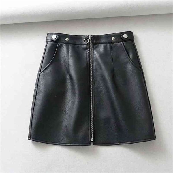 ies black faux leather mini skirts front zipper high waist skirts korean style streetwear winter clothes 210412
ies black faux leather mini skirts front zipper high waist skirts korean style streetwear winter clothes 210412