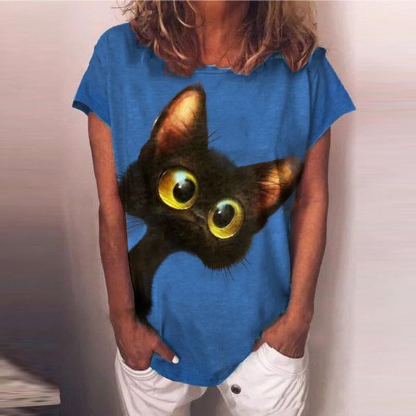cute cat pattern tshirts fashion women's summer printed short sleeve round-neck t-shirt casual tee camiseta de caricaturas, White
cute cat pattern tshirts fashion women's summer printed short sleeve round-neck t-shirt casual tee camiseta de caricaturas, White