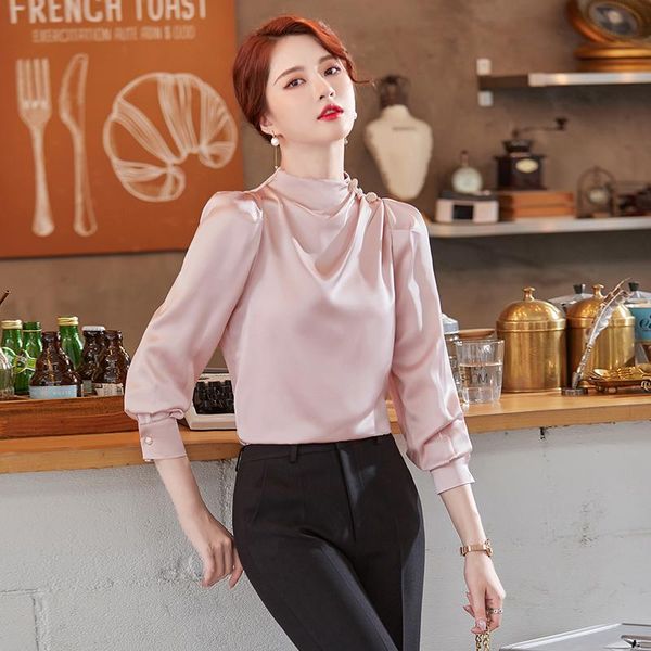 women's blouses & shirts fabric long sleeve elegant pink for women business work wear blouse ol clothes plus size, White
women's blouses & shirts fabric long sleeve elegant pink for women business work wear blouse ol clothes plus size, White