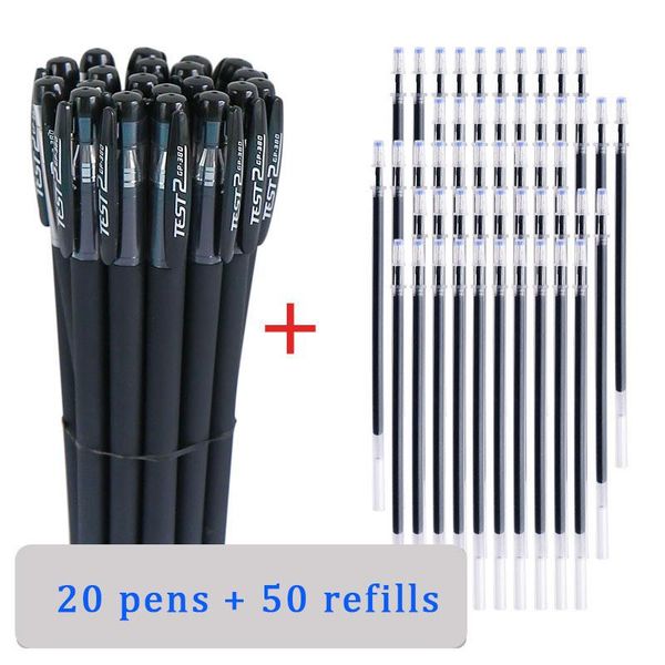gel pens 20 50 refills special test for students 0.5/0.38mm carbon black water-based signature pen office stationery
gel pens 20 50 refills special test for students 0.5/0.38mm carbon black water-based signature pen office stationery