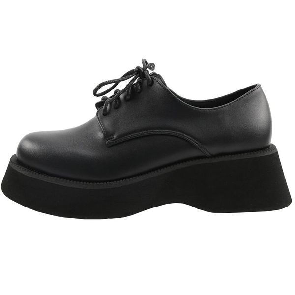 dress shoes lovely women's black pu leather round toe lace up pumps high wedge heels england style students s32
dress shoes lovely women's black pu leather round toe lace up pumps high wedge heels england style students s32