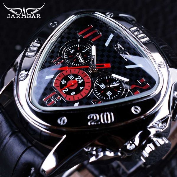 jaragar sport racing design geometric triangle pilot genuine leather men mechanical watch brand luxury automatic wrist 210728, Slivery;brown
jaragar sport racing design geometric triangle pilot genuine leather men mechanical watch brand luxury automatic wrist 210728, Slivery;brown