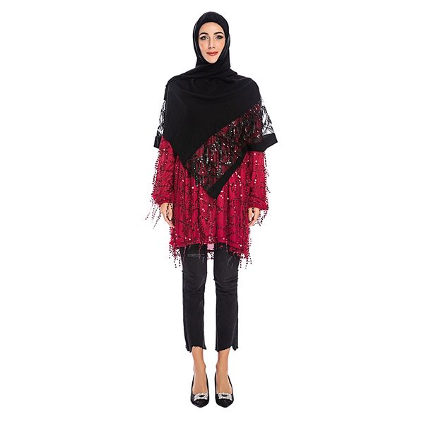 short sequin abaya dubai hijab muslim dress turkish dresses caftan marocain kaftan islamic clothing abayas for women pakistan, Red
short sequin abaya dubai hijab muslim dress turkish dresses caftan marocain kaftan islamic clothing abayas for women pakistan, Red
