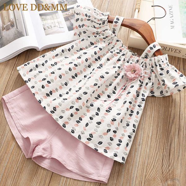 love dd&mm girls sets summer children's clothing girls leaves harness strapless t-shirts + casual shorts suits 210715, White
love dd&mm girls sets summer children's clothing girls leaves harness strapless t-shirts + casual shorts suits 210715, White