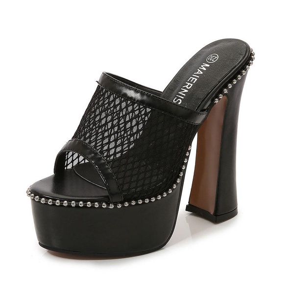 sandals women pumps mesh design gladiator female platform high heels ladies summer high-heeled slippers, Black
sandals women pumps mesh design gladiator female platform high heels ladies summer high-heeled slippers, Black