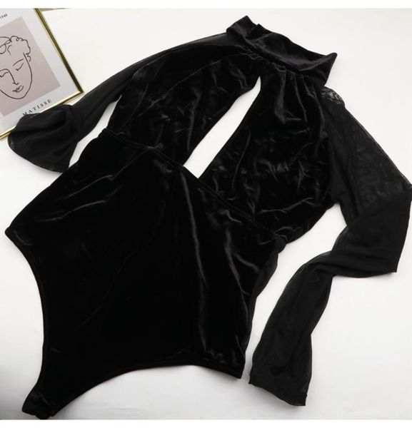 luxury lip ~ sy black velvet stand collar mesh jumpsuit t crotch can open women's shapers, Black;white
luxury lip ~ sy black velvet stand collar mesh jumpsuit t crotch can open women's shapers, Black;white