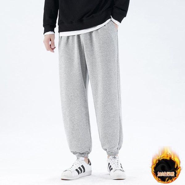 winter 2021 plush casual pants men's warm corset solid color drawstring japanese youth sports, Black
winter 2021 plush casual pants men's warm corset solid color drawstring japanese youth sports, Black
