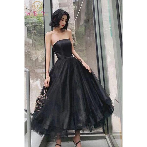 party dresses black strapless tulle evening dress 2021 puffy ankle length formal satin ball gown prom gowns custom made, White;black
party dresses black strapless tulle evening dress 2021 puffy ankle length formal satin ball gown prom gowns custom made, White;black