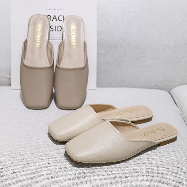 flip flop baotou half summer lazy shoes women's outer wear slippers flat sandals, Black
flip flop baotou half summer lazy shoes women's outer wear slippers flat sandals, Black