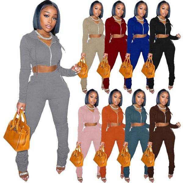 women's two piece pants fashion set winter outfits women fleece solid long sleeve zipper hooded crop stacked matching streetwear, White
women's two piece pants fashion set winter outfits women fleece solid long sleeve zipper hooded crop stacked matching streetwear, White