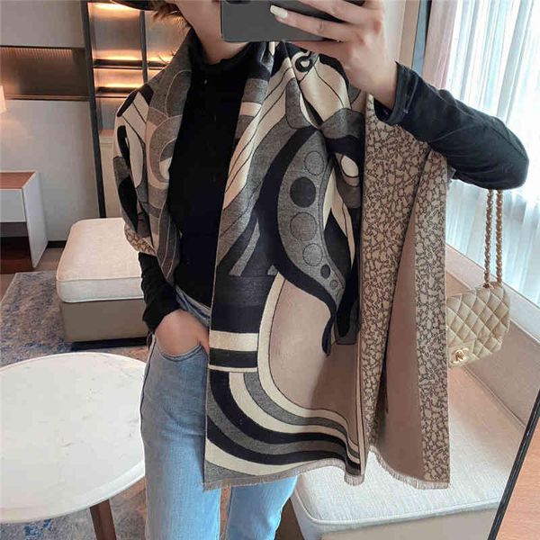 shawl scarf female autumn and winter jacquard horsehead imitation cashmere long warm dual-purpose fashion versatile foreign style tide, Blue;gray
shawl scarf female autumn and winter jacquard horsehead imitation cashmere long warm dual-purpose fashion versatile foreign style tide, Blue;gray