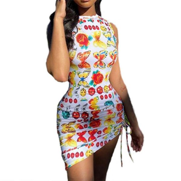 women dress floral mini fashion clothes summer vest style ladies party dresses drawstring womens bodycon casual, Black;gray
women dress floral mini fashion clothes summer vest style ladies party dresses drawstring womens bodycon casual, Black;gray