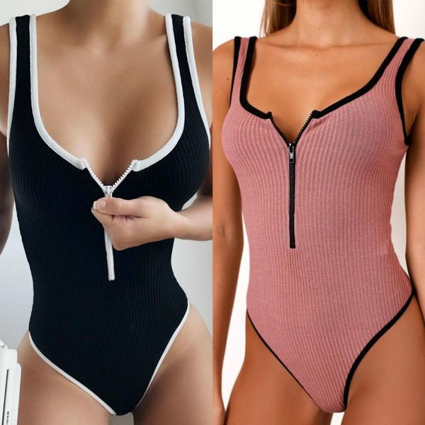 women's jumpsuits & rompers women bodysuit jumpsuit knitted patchwork sleeveless zipper female fashion bodycon elastic bodysuits 2021, Black;white
women's jumpsuits & rompers women bodysuit jumpsuit knitted patchwork sleeveless zipper female fashion bodycon elastic bodysuits 2021, Black;white