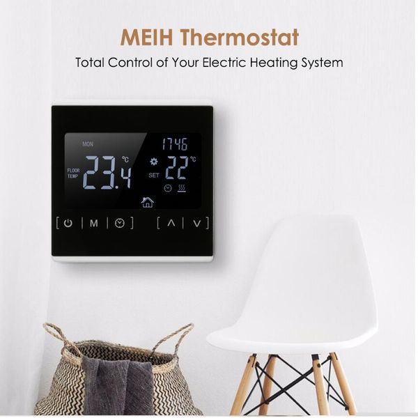 smart home control thermostat 110-230v 16a touch screen temperature controller thermoregulator black back light electric heating
smart home control thermostat 110-230v 16a touch screen temperature controller thermoregulator black back light electric heating