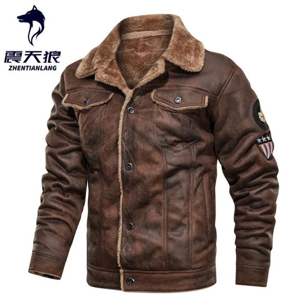 men's fur & faux military jacket coats pu leather suede chamois jackets male wnter fleece casual loose outwear chaqueta hombre, Black
men's fur & faux military jacket coats pu leather suede chamois jackets male wnter fleece casual loose outwear chaqueta hombre, Black