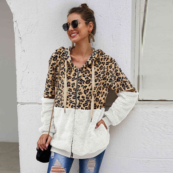 women's jackets outono leopardo jaqueta feminina casaco com capuz feminino zÃper ao ar livre solto macio moda de alta qualidade luxo ca, Black;brown 
women's jackets outono leopardo jaqueta feminina casaco com capuz feminino zÃper ao ar livre solto macio moda de alta qualidade luxo ca, Black;brown