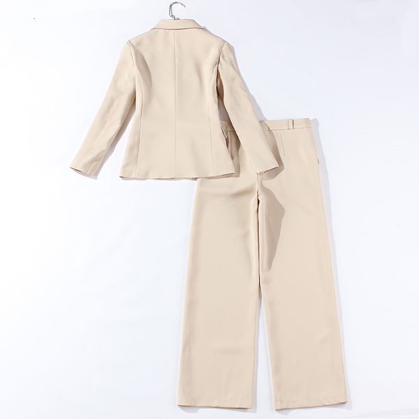 women's two piece pants suits business casual professional wear khaki slim suit two-piece jacket + wide leg pants1 ein4, White
women's two piece pants suits business casual professional wear khaki slim suit two-piece jacket + wide leg pants1 ein4, White