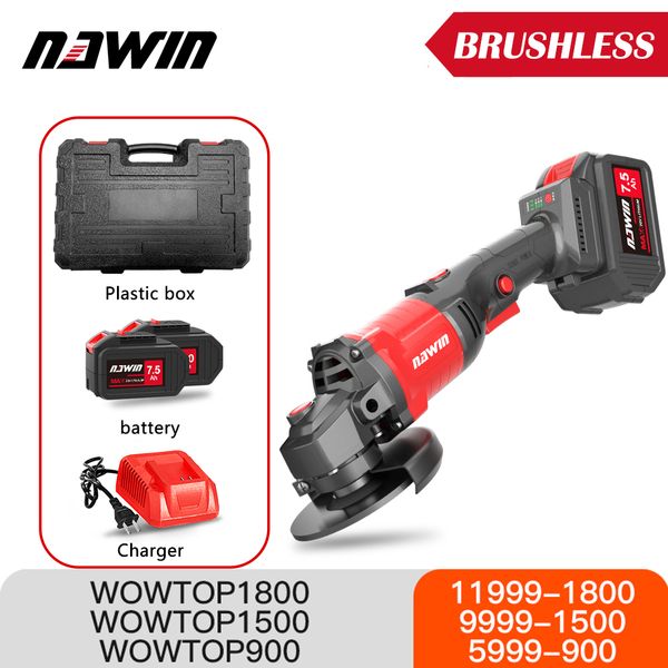 nawin 20v 125mm brushless cordless impact angle grinder diy power tools electric polishing grinding machine with battery
nawin 20v 125mm brushless cordless impact angle grinder diy power tools electric polishing grinding machine with battery
