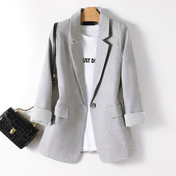 women's suits & blazers small suit jacket korean-style slim fit show thin black spring and autumn blazer women, White;black
women's suits & blazers small suit jacket korean-style slim fit show thin black spring and autumn blazer women, White;black