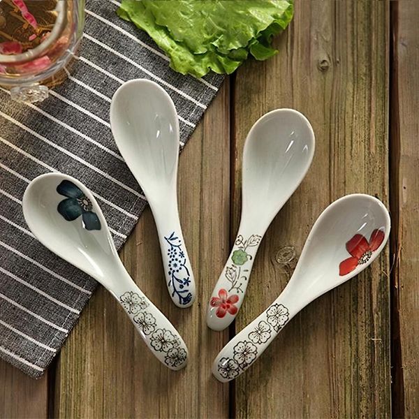 spoons 14.5*4cm ceramic spoon japanese-style underglaze blue red flower soup scoop dinnerware household kitchen supplies tableware
spoons 14.5*4cm ceramic spoon japanese-style underglaze blue red flower soup scoop dinnerware household kitchen supplies tableware