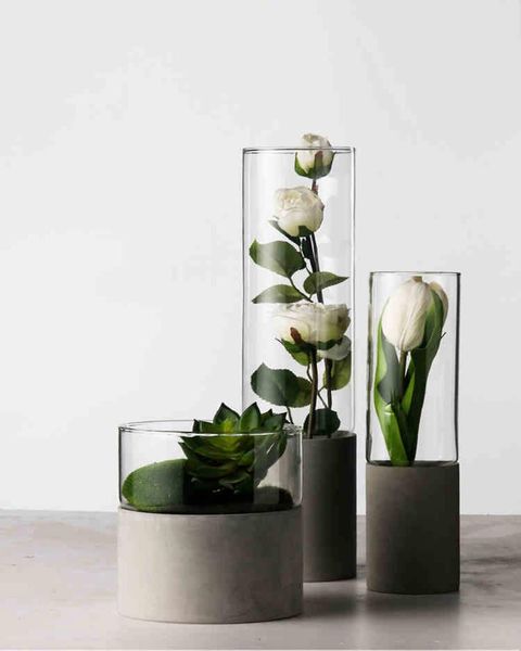 cement glass vase for flowers hogar decoracion transparent nordic home decoration flower hydroponic terrarium vasi wazon vases
cement glass vase for flowers hogar decoracion transparent nordic home decoration flower hydroponic terrarium vasi wazon vases