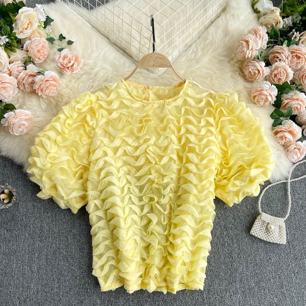 singreiny women design korean blouse sweet puff sleeve o neck solid casual summer chic fashion streetwear short blouses 210419, White
singreiny women design korean blouse sweet puff sleeve o neck solid casual summer chic fashion streetwear short blouses 210419, White