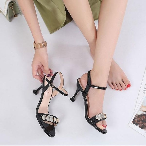 dress shoes women women's 2021 summer button sandals heel high heels chaussure femme zapatos mujer, Black
dress shoes women women's 2021 summer button sandals heel high heels chaussure femme zapatos mujer, Black