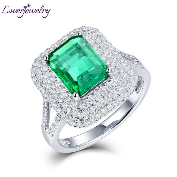 lady rings solid 18kt white gold genuine emerald diamond wedding natural gemstone fine jewelry for women gift cluster, Golden;silver
lady rings solid 18kt white gold genuine emerald diamond wedding natural gemstone fine jewelry for women gift cluster, Golden;silver