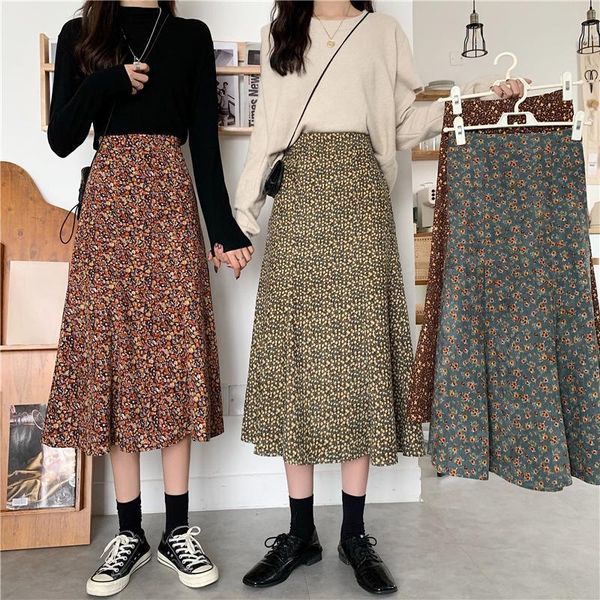 Skirts Vintage Floral Print A-line Spring Women Streetwear Elastic Waist Midi Skirt Lined CGR6, Black
Skirts Vintage Floral Print A-line Spring Women Streetwear Elastic Waist Midi Skirt Lined CGR6, Black
