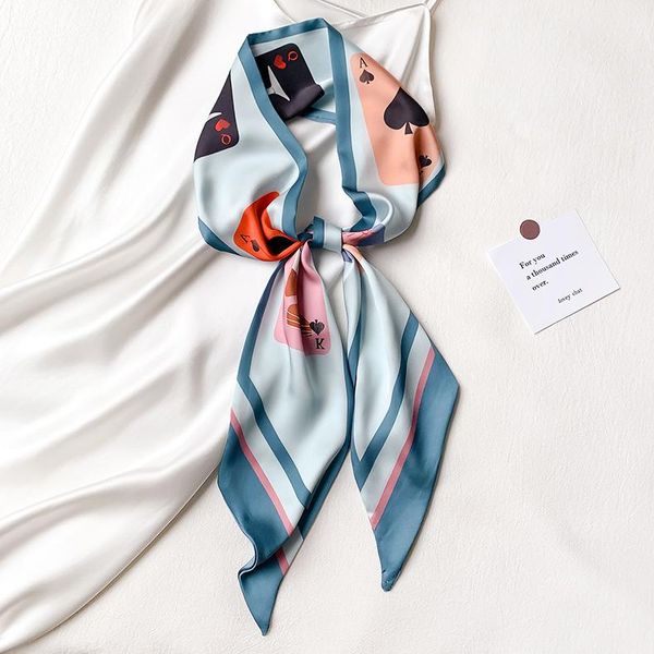 scarves silk scarf women print handle bag designer fashion wrist for skinny neckerchief lady summer, Blue;gray
scarves silk scarf women print handle bag designer fashion wrist for skinny neckerchief lady summer, Blue;gray