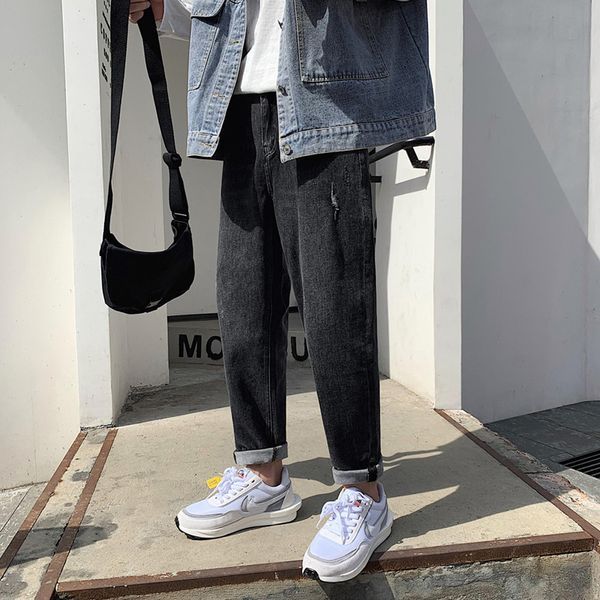 2021 jeans spring and autumn korean youth straight baggy trend student casual harem pants men's, Blue
2021 jeans spring and autumn korean youth straight baggy trend student casual harem pants men's, Blue