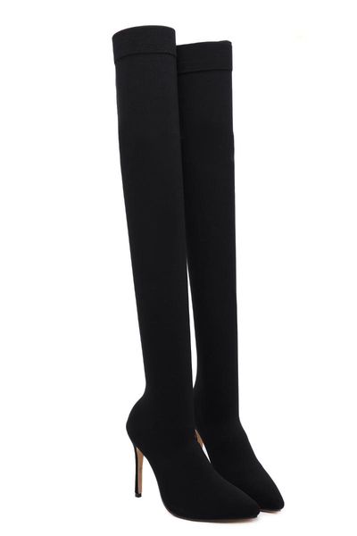 women black stretch leather thigh high heel overknee boots spring over the knee customized long slim winter 2021
women black stretch leather thigh high heel overknee boots spring over the knee customized long slim winter 2021