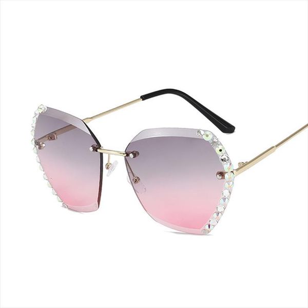 fashion rimless sunglasses women big frame sun glasses female summer traveling style diamond black pink shades for ladies, White;black
fashion rimless sunglasses women big frame sun glasses female summer traveling style diamond black pink shades for ladies, White;black