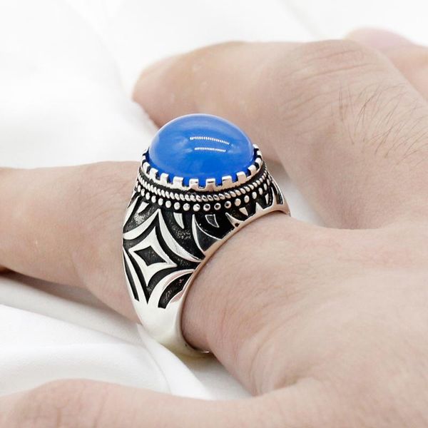 cluster rings vintage agate male 925 sterling silver big natural royal blue stone retro carved punk turkish thai jewelry as gift, Golden;silver
cluster rings vintage agate male 925 sterling silver big natural royal blue stone retro carved punk turkish thai jewelry as gift, Golden;silver