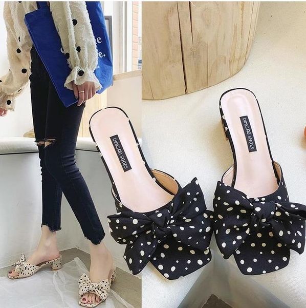 sandals 2021 women fashion wave point bowknot women's mid heel slipper outdoor square head open toe sweet shoes for woman, Black
sandals 2021 women fashion wave point bowknot women's mid heel slipper outdoor square head open toe sweet shoes for woman, Black