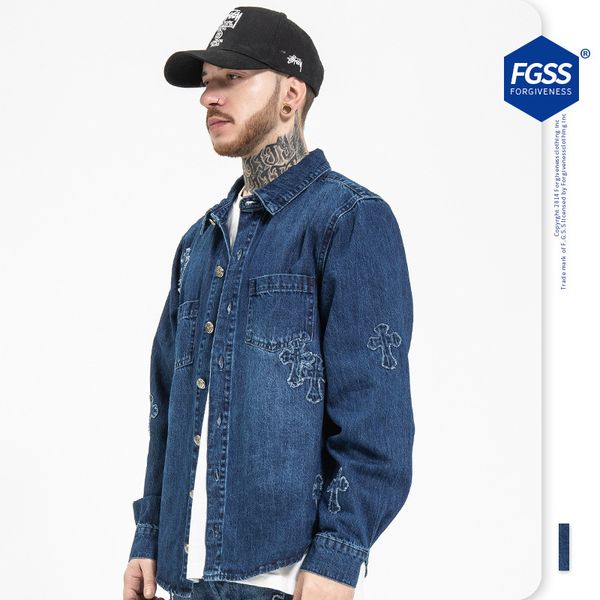 croosin brand fgss clothing - autumn and winter 2020 new brand embroidered cross jeans shirt casual jacket men's fashion, Black
croosin brand fgss clothing - autumn and winter 2020 new brand embroidered cross jeans shirt casual jacket men's fashion, Black