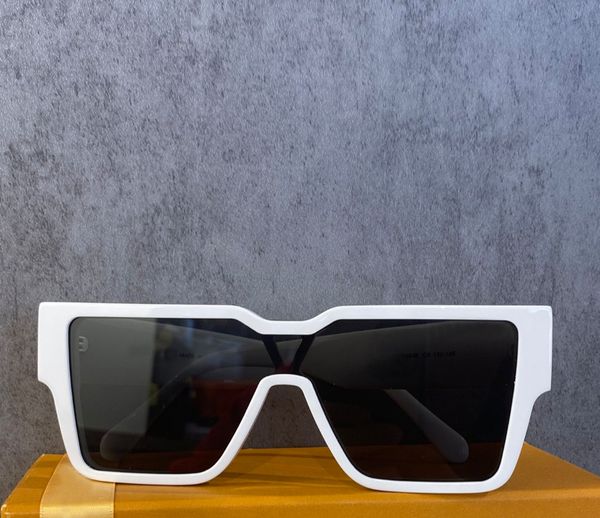 white rectangle sunglasses dark grey lens clash mask 1953 fashion mirrored glasses for men design goggles uv protection eye wear with box, White;black
white rectangle sunglasses dark grey lens clash mask 1953 fashion mirrored glasses for men design goggles uv protection eye wear with box, White;black