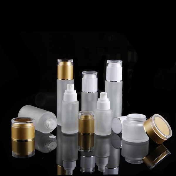storage bottles & jars 100ml frosted clear glass lotion cosmetic toner serum bottle gold lid- 6pcs/lot, merx beauty brand
storage bottles & jars 100ml frosted clear glass lotion cosmetic toner serum bottle gold lid- 6pcs/lot, merx beauty brand
