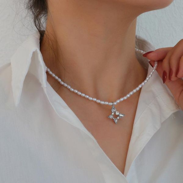 chains aensoa women fashion vintage pearl chain necklace party elegant crystal star pendant accessories all match, Silver
chains aensoa women fashion vintage pearl chain necklace party elegant crystal star pendant accessories all match, Silver